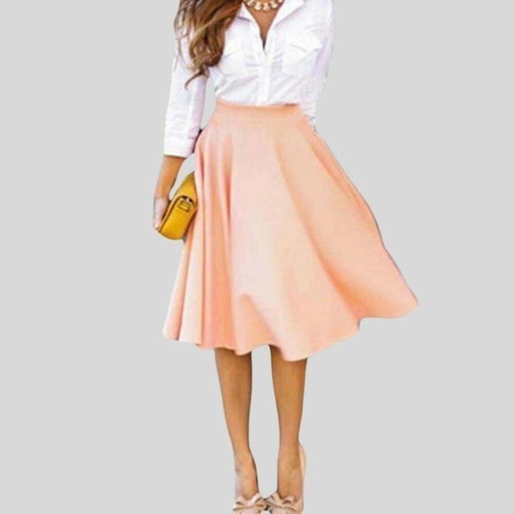 EUC Comme Tol Striped A-Line Skirt